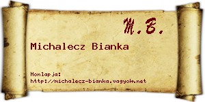 Michalecz Bianka névjegykártya