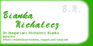 bianka michalecz business card